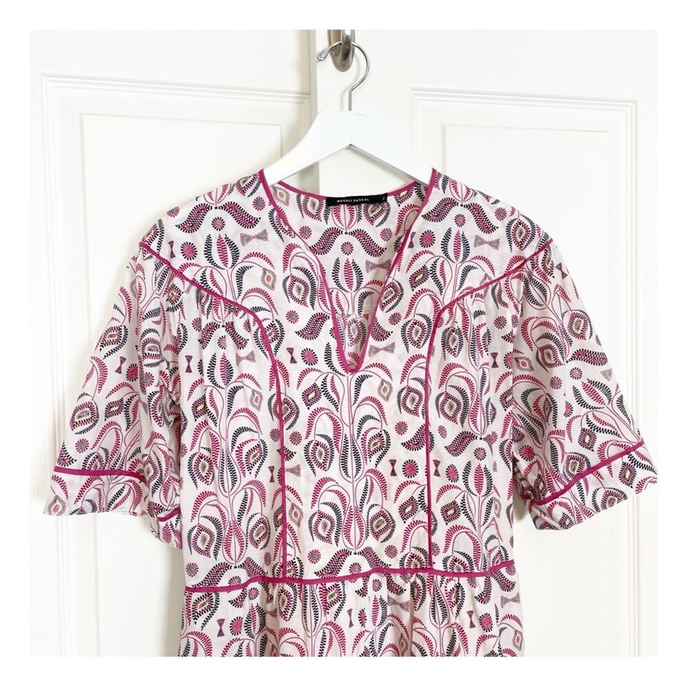 Anthropologie x Magali Pascal Lula Floral Tiered Dress Silk Blend Mini Sz XS - Picture 4 of 12